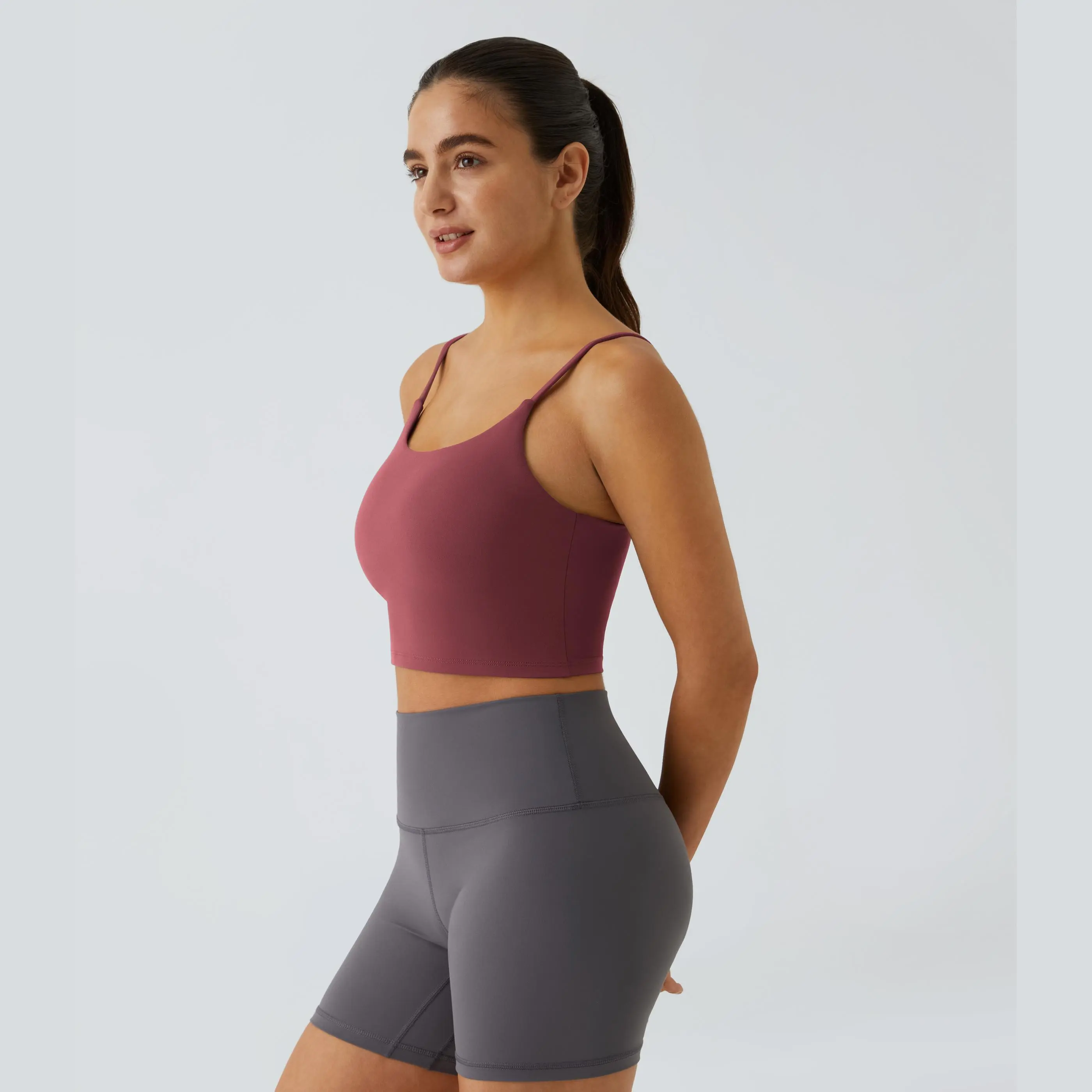 Basic Padded Workout Cropped Tank Top Basic Padded Workout Cropped Tank Top