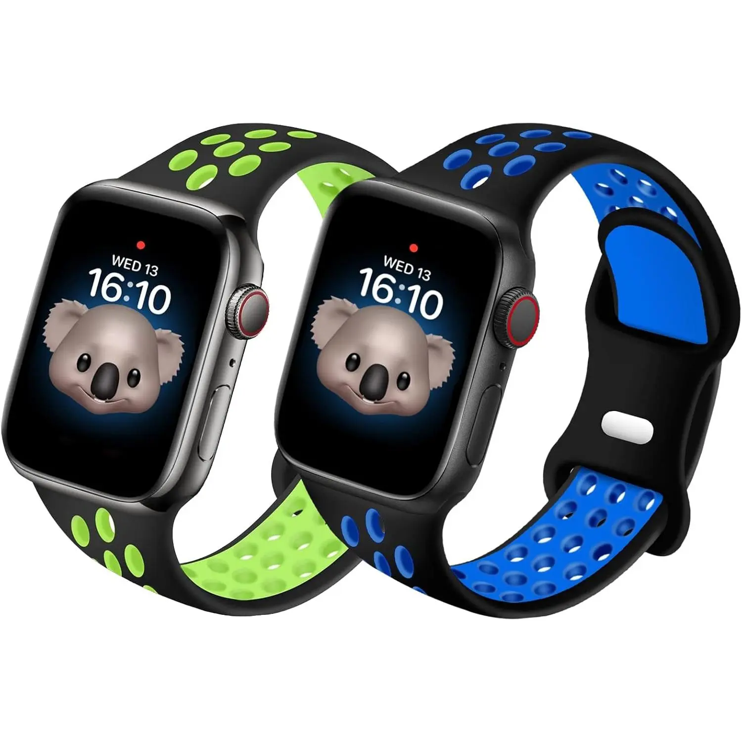 P-WBA013    Compatible with Kids Apple Watch Band 38/40/41mm & 42/44/45mm for Boys Girls, Breathable Soft Silicone Sport Wrist Strap Compatible with iWatch Series 9/8/7/6/5/4/3/2/1/SE