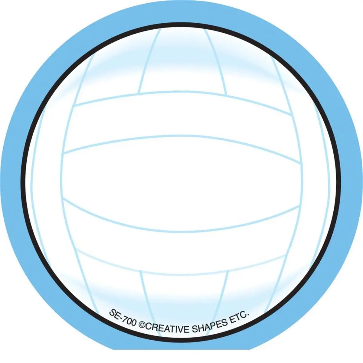 Creative Shapes Etc SE-0700 Die-Cut Volleyball Mini Notepad - 4.5x4 in., 35 Sheets, Acid-Free Office Stationery Supplies, Innovative Products for Children & Daycare, Time-Saving & Creativity-Inspiring
