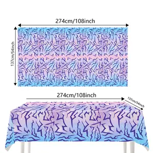 Kpop Lightning Crack Party Tablecloth, Waterproof Anti-Stain Disposable Cover, Party Decorations, Perfect Gift for Weddings Birthdays New Year