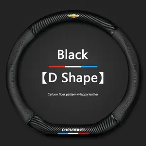 Leather Car Anti-slip Leather Steering Wheel Cover For Chevrolet Spark Captiva Cruze Malibu Equinox Trax Camaro Blazer Accessories