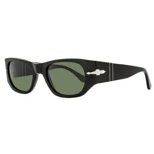 Persol Rectangular Sunglasses PO3307S 95/31 Black 55mm