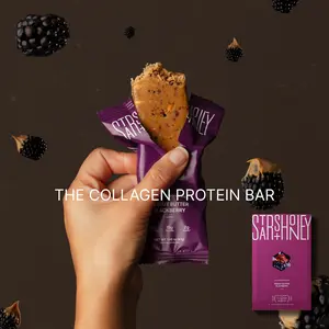 Stars + Honey | The Protein Bar – Peanut Butter Blackberry | 3 Types of Protein | All-Natural Ingredients | Gluten Free, Dairy Free, Soy Free, No Seed Oils, No Sugar Alcohols