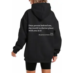 GGOR Dear Person Behind Me You Are Enough Hoodie for Women Teen Girls Aesthetic Graphic Sweatshirt Pullover Top
