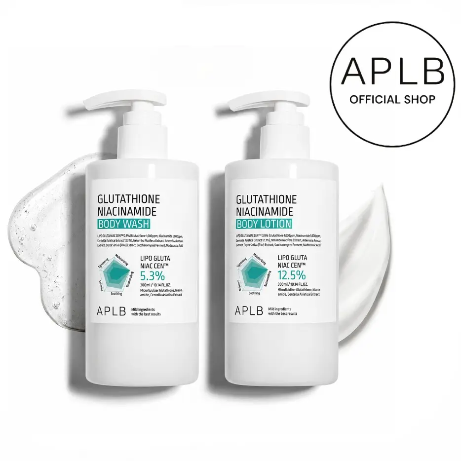 [APLB Official] APLB Glutathione Niacinamide Body Wash & Lotion Set - 300ml