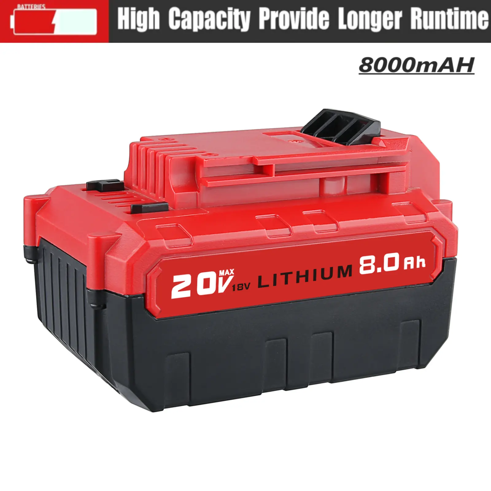 PCC685L 8.0Ah Battery Replace for Porter Cable 20V Lithium Battery PCC685LP PCC680L PCC682 PCC682L  PPCC640