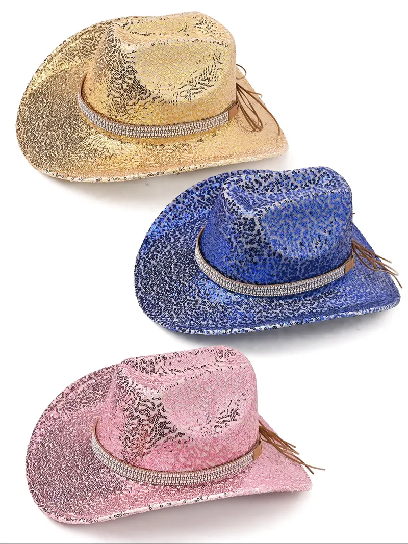 rhinestone bottom cowgirl hat - TikTok Shop display picture 1