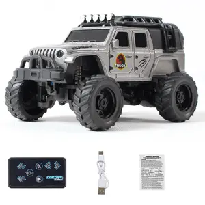 Mini Off-road RC Desktop Remote Control Car Alloy Model Bigfoot Wrangler Electric Toy for Kids & Adults