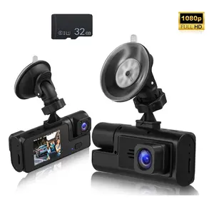 2" IPS Screen 1080P Dual-Lens DashCam with 150° Wide Angle 8 Anti-Glare Night Vision Loop Recording & Motion Detection for All Vehicles card storage