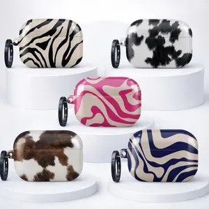 Animal Print Airpods Case, Zebra Cow Fur Pattern Airpods Pro 1 2 3 Cover, Cute Aesthetic Earbuds Case, Trendy Fashion Airpods Gift