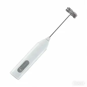 Rechargeable Coffee Frother Handheld Milk Frother Electric Blender Whisk Drink Mixer Mini Foamer for Lattes Cappuccino Matcha Hot Chocolate Compact Portable