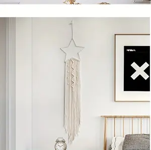 2pcs Star-Moon woven tapestry hangings Bohemian Home decor Room hangings Bedroom hangings Holiday gifts  Design Ornaments Decoration Hangable