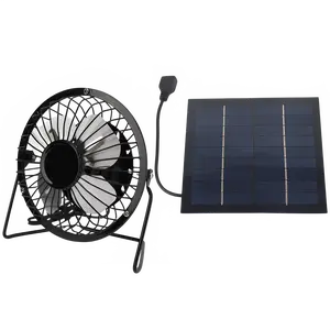 5W Solar Powered USB Cooling Fan for Outdoor Use