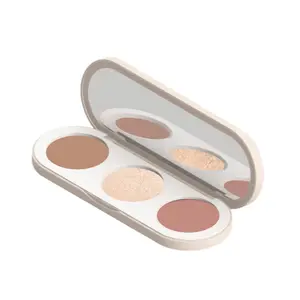 3 in 1 Face Palette Blush - Bronzer - Highlighter- Moisturizing - Makeup - Compact Cosmetic