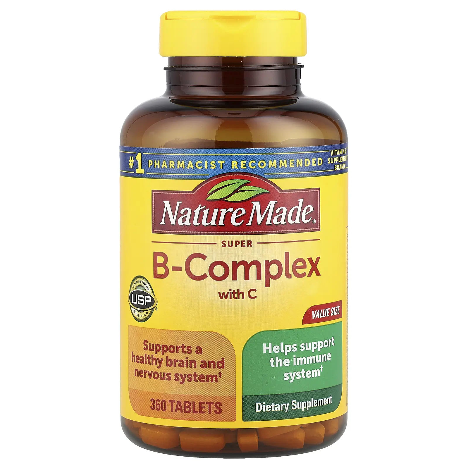 Nature Made Super-B Complex with Vitamin C, 360 Tablets