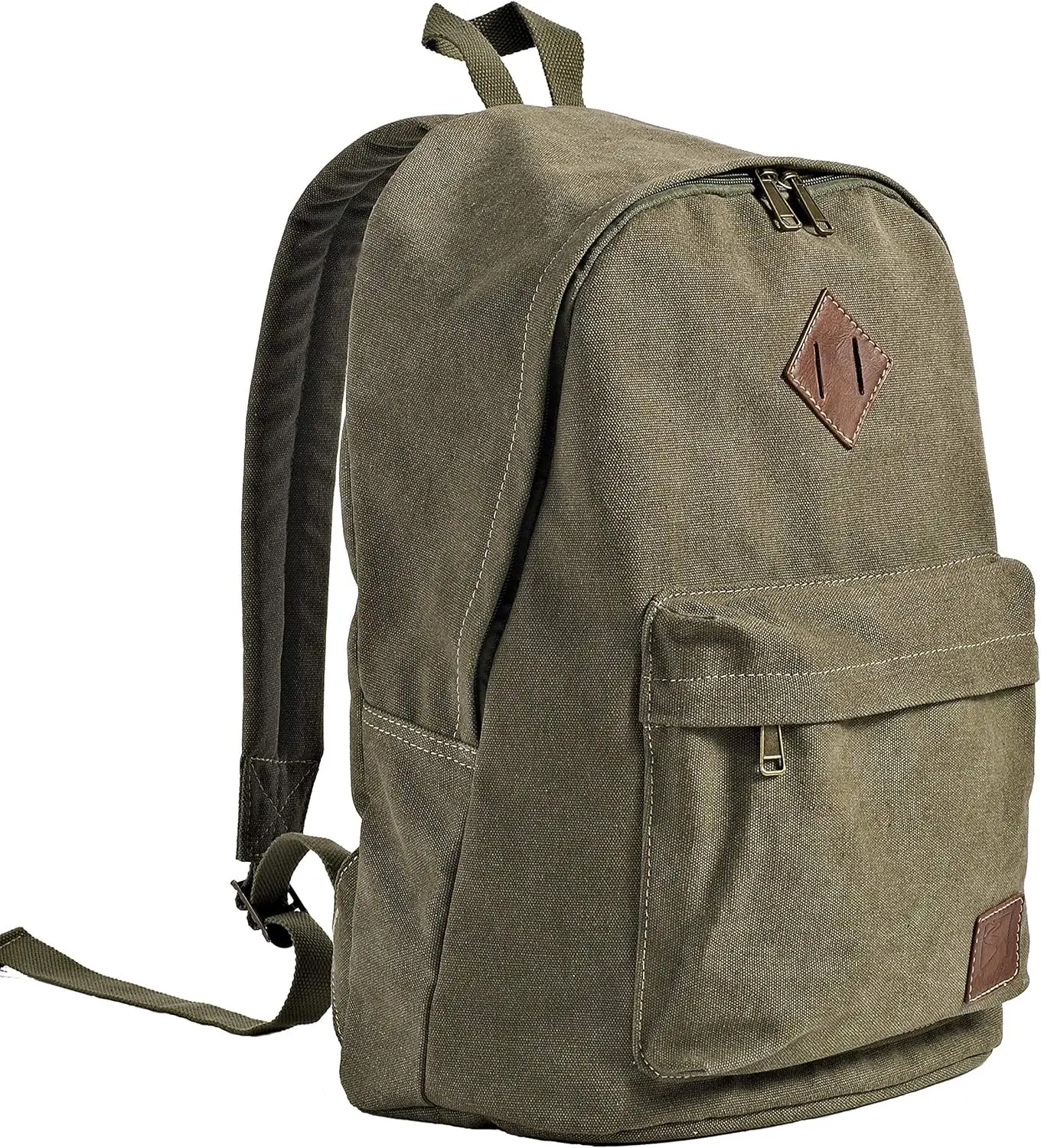 Durable Canvas College Rucksack Laptop Excursion Backpack Travel Notebook School Backpack Bookbag For Men Women Military Green Factory Directly Gift