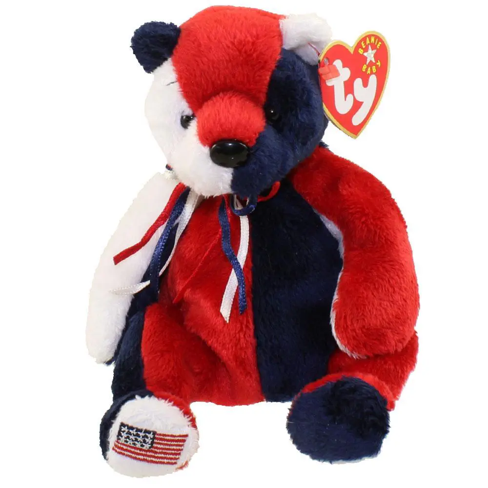TY Beanie Baby - PATRIOT the Bear (Original Version) (7.5 inch) (2000) MWMTs