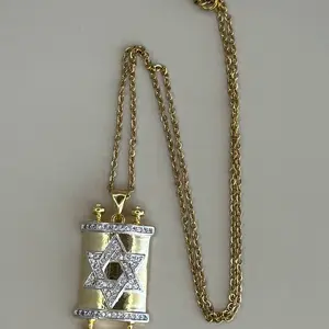 Torah Necklace Star of David Pendant Jewish Jewelry for Jewish Friend Jewish Necklace Israel Support Proud Jew Am Israel Chai