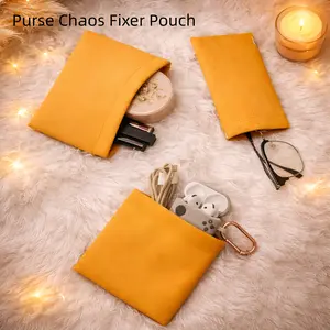 3PCS Minimalist Plain PU Leather Pouch Set - Waterproof Makeup Bag, Cable Organizer, Glasses Case, Portable Everyday Storage for Women (Spring Collection)graduation gift