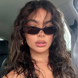 Retro Oval Sunglasses for Women Chic Cat Eye 90s Sunnies Lightweight Narrow Shades Trendy UV protection Sun Glasses