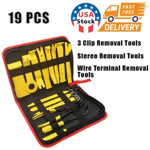 19pcs Car Panel Removal Open Pry Tools Kit Dash Door Radio Trim Car Accessories