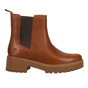 Timberland Womens Carnaby Cool Basic Round Toe Pull On Casual Boots Ankle Low Heel 1-2" - Brown
