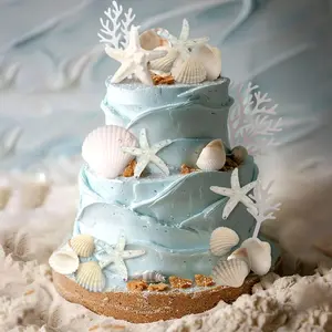 LaVenty cake shed cake topper gender revealShells Cake Toppers Under the Sea Ocean Cake Decorations Summer Starfish Cake Toppers Decor For Sea Ocean Beach Theme Baby Shower Birthday Party Favor Supplies Magical Wedding