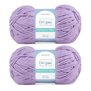 CBC Perfectly Posh Chenille Yarn 2 Pack for Knitting, Crocheting and Amigurumi - (7 oz / 200g, 233 Yards Each Skein) - Gauge 5 Bulky - Soft Fluffy Cozy Yarn Great for Crafting Projects - Blankets, Plushies, Scarves, Gifts
