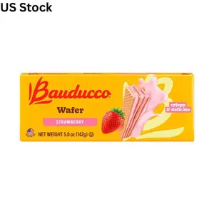 Bauducco Strawberry Wafers - Crispy Wafer Cookies With 3 Delicious, Indulgent, Decadent Layers of Strawberry Flavored Cream - Delicious Sweet Snack or Desert - 5.0 oz (Pack of 1)