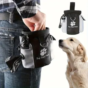 Durable Polyester Dog Training Waist Bag, Outdoor, Multiple Large Capacity Pockets, Perfect for Pet Snacks and Essentials, Ideal for Walking and Training