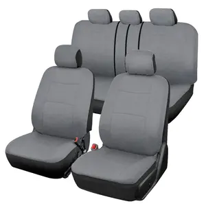 Car Seat Covers, Universal Full Set Seat Covers, 5 Seat Front & Rear Chair Cushion Protector Polyester Washable for Most Sedan Truck SUV