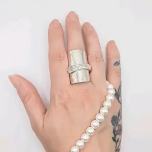 Saddle Spoon Ring - High-Quality Silver Unisex Statement Piece for Everyday Wear - Unique Handcrafted Jewelry with Modern Design & Comfortable Fit