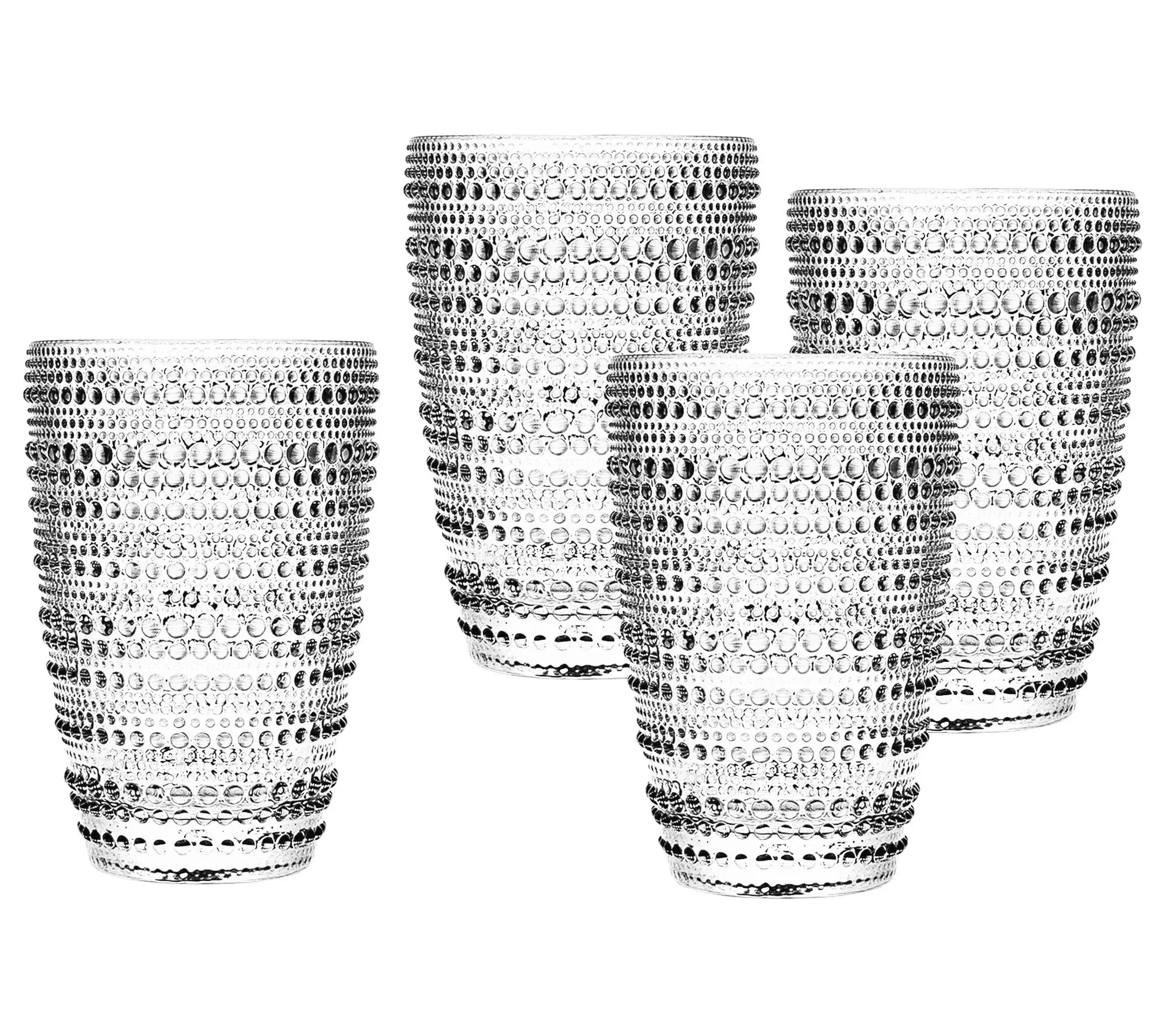 Godinger Set of 4 Lumina Clear Highball Glassware