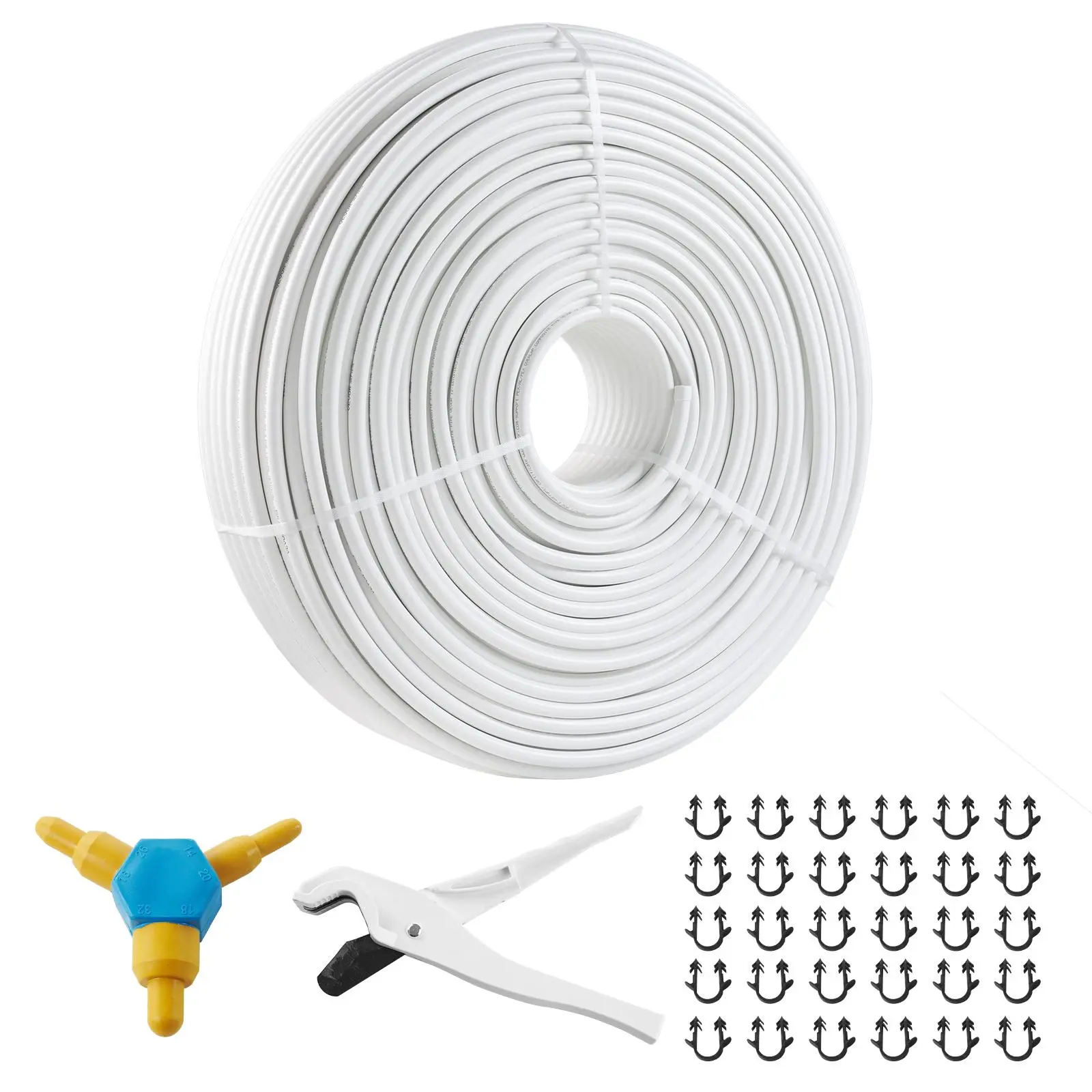 【DealsForYouDays】VEVOR PEX-AL-PEX Tube 984ft5/8'' Diameter Aluminum-Plastic Composite Pipe Oxygen Barrier Radiant Floor PEX Pipe0.08'' Thickness Radiant Heat Floor Plumbing Inner Aluminum Layer PEX Tubing Pipe