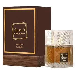 Lattafa Khamrah Qahwa For Unisex Eau De Parfum Spray Vanilla Sweet Warm Spicy Woody Notes Premium Fragrance 100ml 3.4oz / 30ml 1.0oz