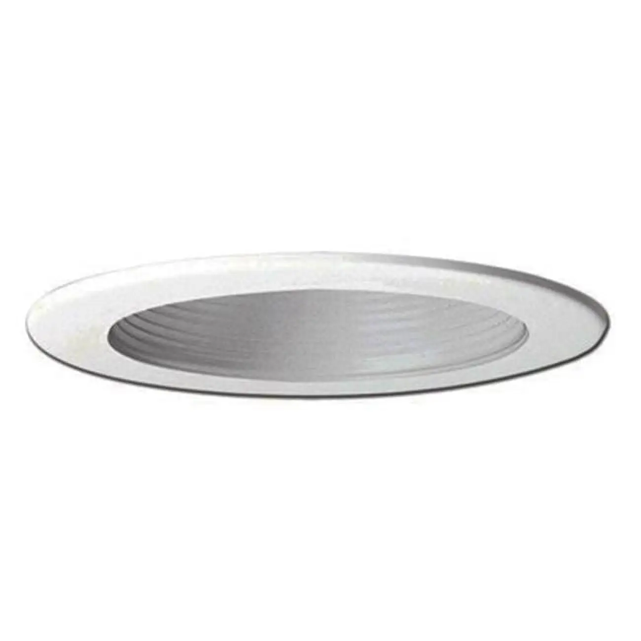 4 in. Recessed Lighting Plastic Step Baffle with Trim Ring - White