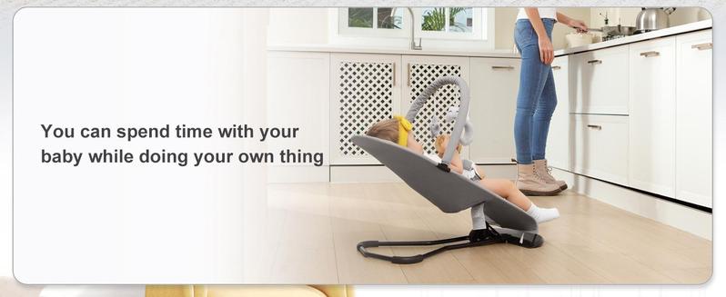 【New Year Gift】 Portable Baby Bouncer Seat for Babies 4-18 Months, 100% Cotton Fabrics, 3 Modes of use with Rocker and Stationary Options, Infant Rocker Chair with Hanging Toys Swing Set Swing Trainer Newborn Sensory 【New Year Gift】 Portable Baby Bouncer Seat for Babies 4-18 Months, 100% Cotton Fabrics, 3 Modes of use with Rocker and Stationary Options, Infant Rocker Chair with Hanging Toys Swing Set Swing Trainer Newborn Sensory