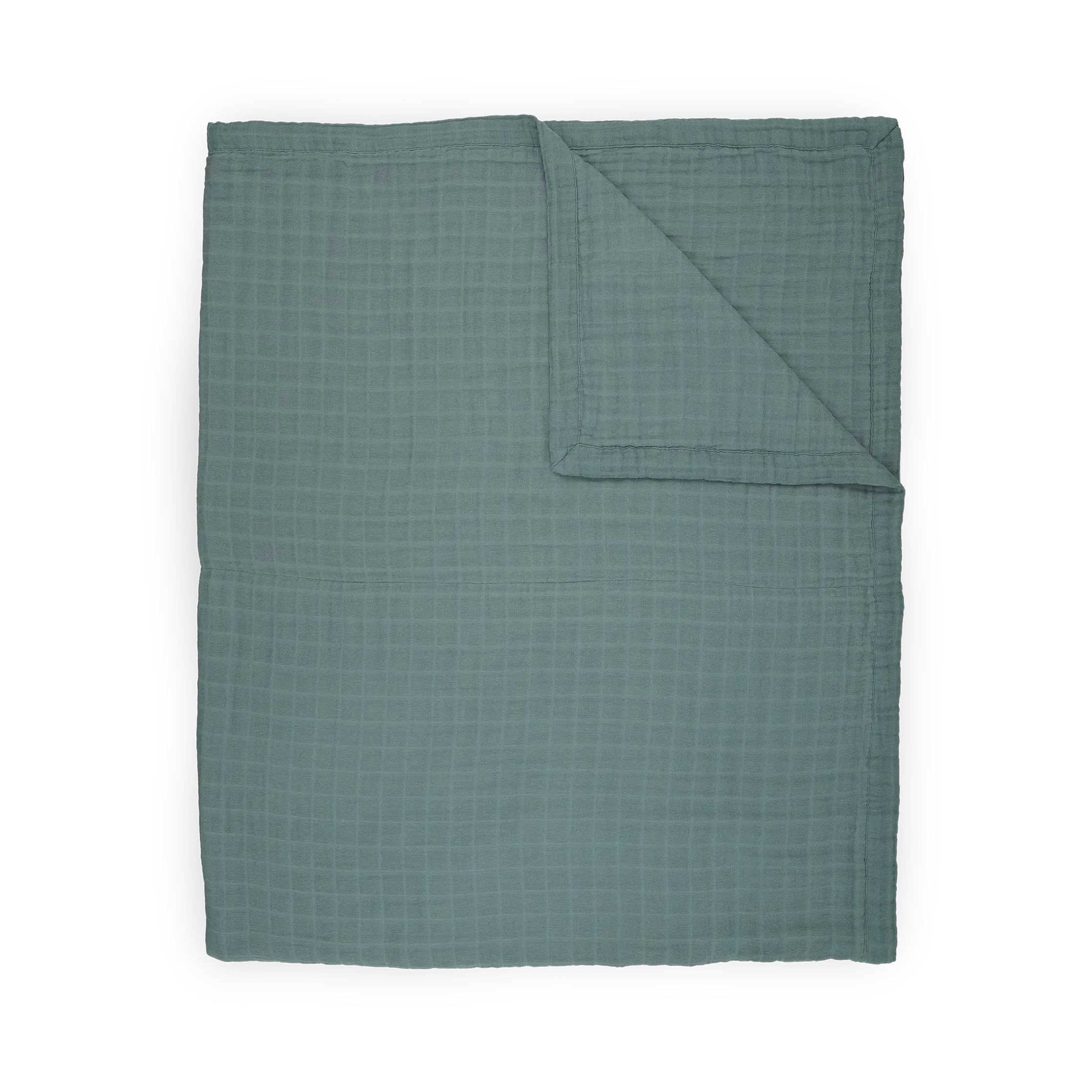 Cotton Muslin Quilted Throw - Sea