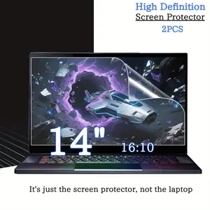 2pcs 14 Inch Laptop Screen Protector HD Clarity Scratch Resistant Matte Anti Glare for HP Dell Lenovo Asus Gigabyte Microsoft LG 16:10 PET