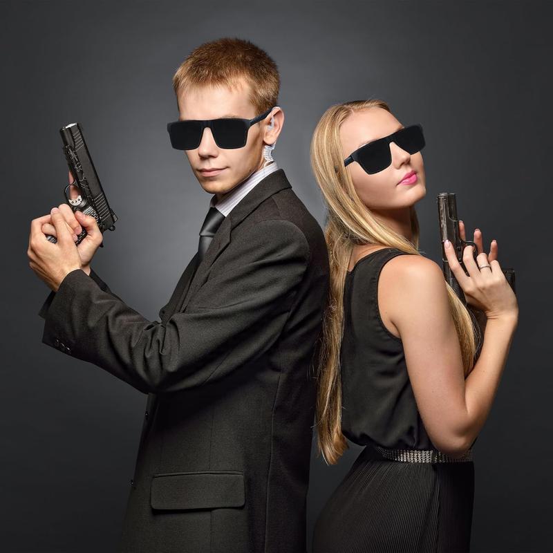6PCS MIB Agent Costume Accessories, Secret Service Costume Set Spy Costume Accessories for man, women, small boys and small girls for Cosplay