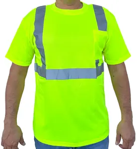 Short Sleeve Yellow High Visibility Safety Shirt