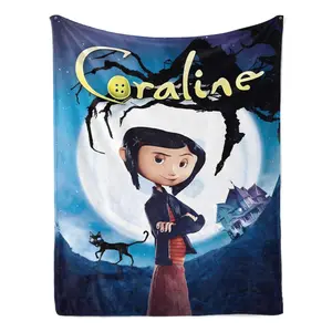From the button eyes to the other mother’s house — this blanket captures the eerie charm of Coraline 30x40 40x50 50x60 60x80inch