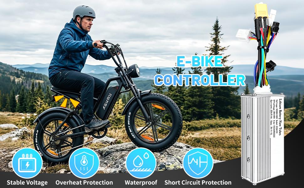 ASKMY E500 E-Bike Replacement Parts & Accessories – Battery, Motor, Wide Tires, Brake Lever, Throttle, Pedals & Seat, Spare Parts Kit for Off-Road Riding
