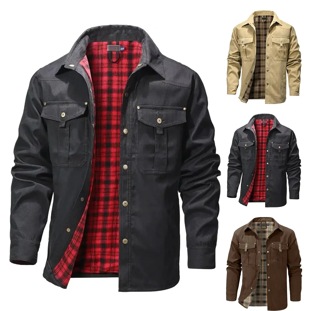 Gihuo Men's Lightweight Jacket, Menswear Outerwear, Men's Top Layer Coat for Casual Wear
