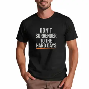 Men's Resilience Focused T-Shirt With Inspirational Message For Overcoming Life's Challenges