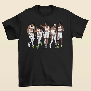 KAT, Brunson, Mikal, Hart & OG New York Basketball T-Shirt - Men’s Adult Sizes, unisex style