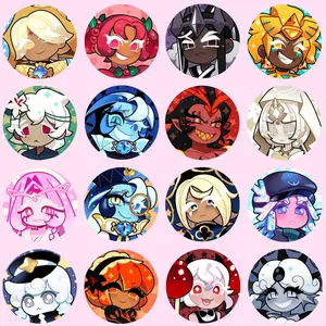 Cookie Run Kingdom Buttons, Featuring Cute And Colorful Designs Of Your Favorite Cookies, Perfect For Fans, Collectors, Bags, And Jackets, Pins For Backpack, Backpack Accessories!