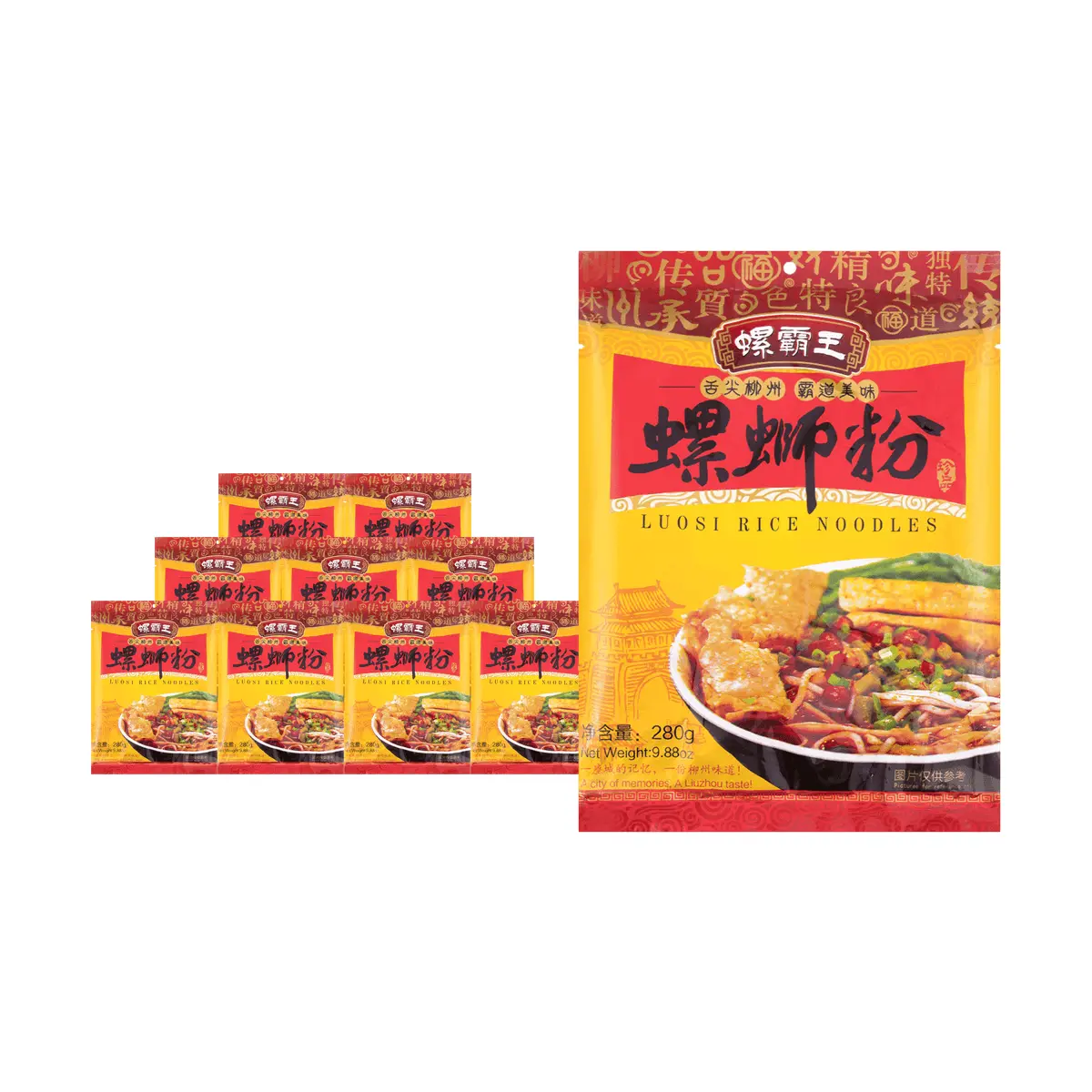 LUOBAWANG Original Liuzhou River Snail Rice Noodles 280g x 10 Packs
