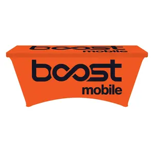 6FT Boost Mobile Branded Table Cover – Full Logo Print Display for Events, Retail & Trade Show Promotions