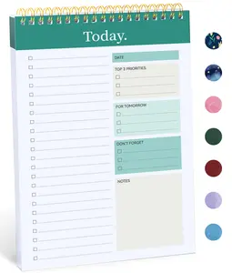 To Do List Notepad - To Do List Notebook for Work with 52 Sheets, 9.8" x 6.5", Undated Daily Planner Perfect for Daily Tasks and Goal Setting, Notepad Suitable for Office, Home & School - Greenery Sway